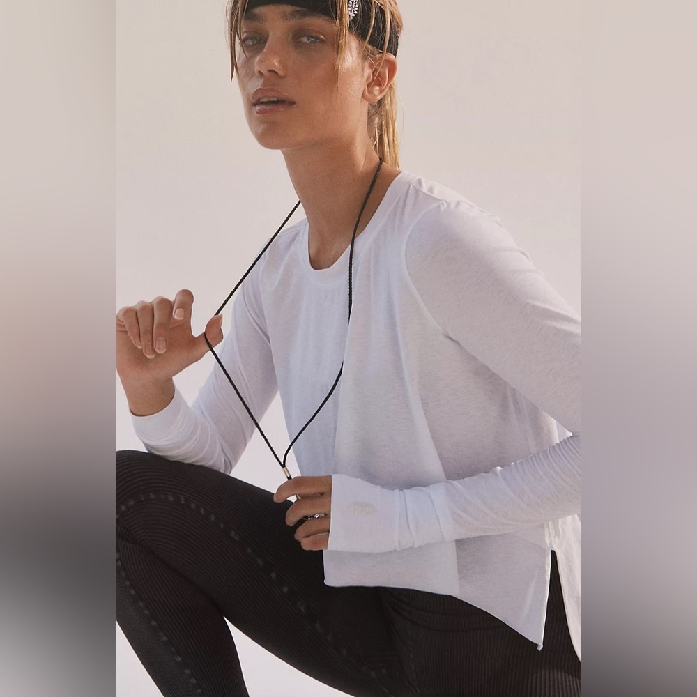 FP Movement Tempo UV Protection Long Sleeve Tee Optic White Size Medium - Picture 9 of 10